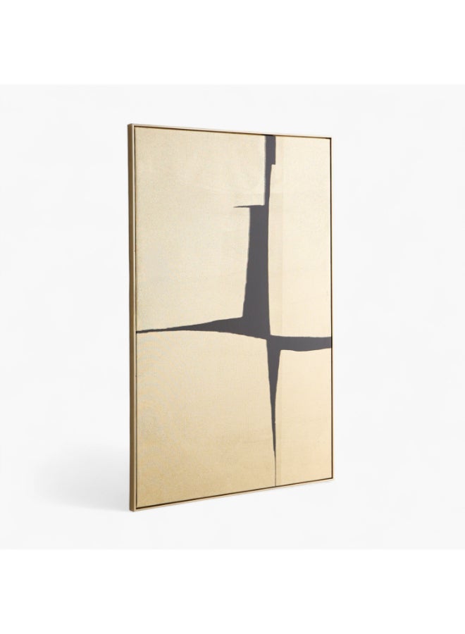 Home Box Hand-Painted Abstract Framed Canvas Wall Art - Beige - Image 5